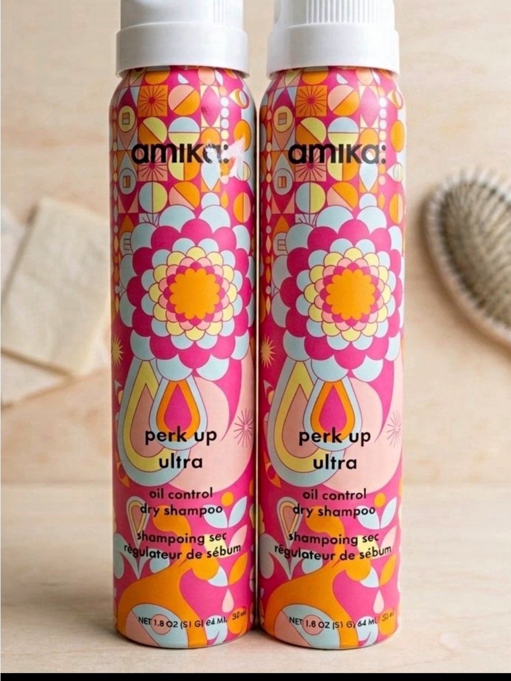 2 amika Perk Up Ultra Dry Shampoo Spray -1.8oz each